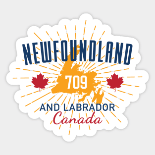 Newfoundland and Labrador 709 || Gifts || Souvenirs || Clothing Sticker